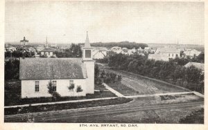 Vintage Postcard Fifth Avenue Bryant Roadways Residences Buildings South Dakota