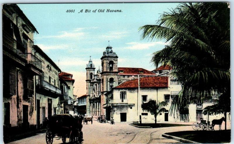 HAVANA, CUBA   A Bit of Old Havana   STREET SCENE  ca 1910s  Postcard