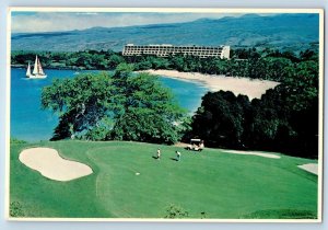 Waimea Hawaii HI Postcard Mauna Kea Beach Hotel Beach Resort Scene 1983 Vintage