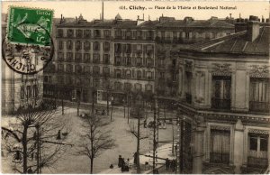 CPA Clichy Place de la Mairie et Boulevard National (1314182)