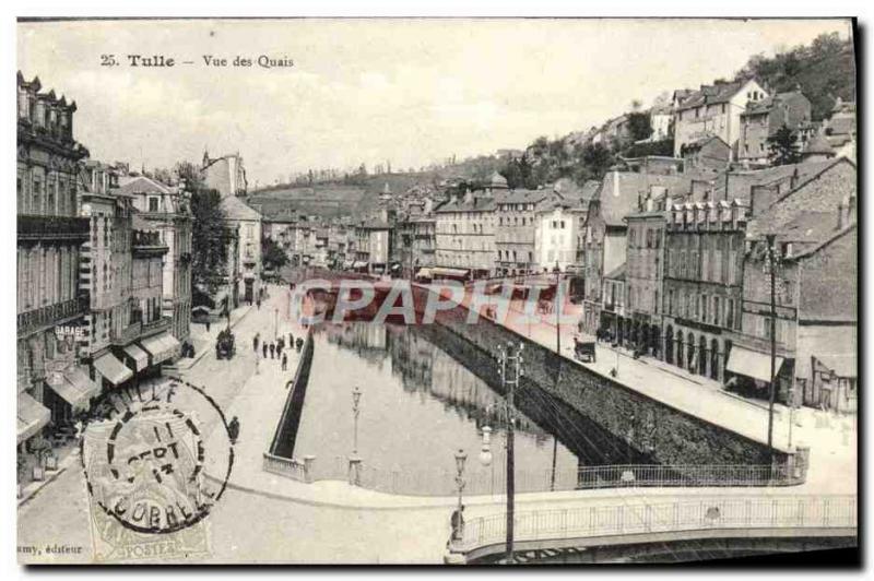 Old Postcard Tulle Quays View