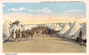 World War 1 Post Card Camp Sheridan, Montgomery, AL USA US National Guard, Me...