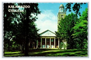 Vintage 1960's Postcard Kalamazoo College Stetson Chapel Kalamazoo Michigan