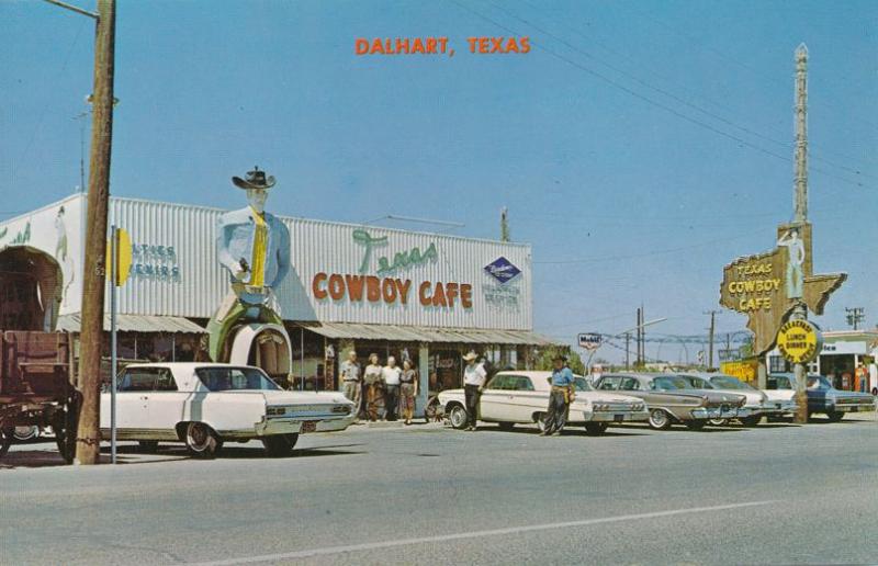 to the Texas Cowboy Cafe Dalhart TX, Texas Roadside