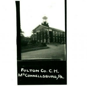 RPPC Fulton County Courthouse McConnnellsburg Pennsylvania UNP Postcard G7