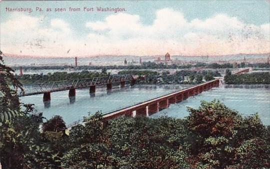 Pennsylvania Harrisburg As Seen From Fort Washington 1907