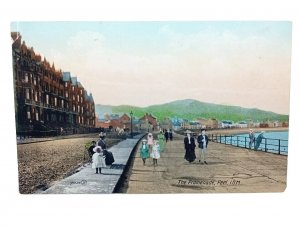 The Promenade Peel Isle Of Man IOM Beautiful Vintage Colour Postcard C1910