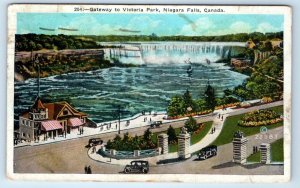 Gateway to Victoria Park Niagra Falls Canada 1926 Postcard