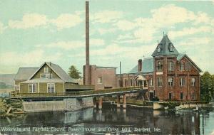 C-1910 Fairfield Maine Waterville Electric Power House Grist Mill Leighton 5737