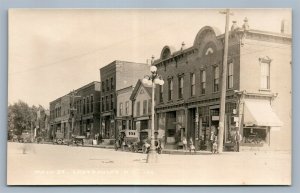 CHATEAUGAY NY MAIN STREET ANTIQUE REAL PHOTO POSTCARD RPPC