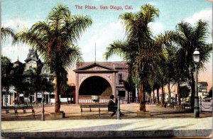 Postcard The Plaza in San Diego, California