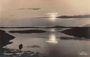 Midnattsol Norway panoramic birds eye view sunset on water real photo pc Z18721