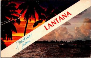 Florida Greetings From Lantana Split View 1978