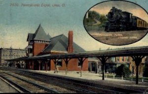 Pennsylvania, Lima, Ohio, OH, USA Railroad Train Depot Postal Used Unknown li...