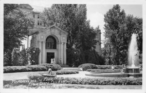 Ames Iowa State University (College)-Memorial & Fountain~Ladies Walking~'51 RPPC