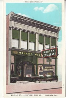 MA   GREENFIELD -- Main Street, Mohawk Restaurant  postcard