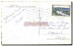 Old Postcard The d & # 39Azur Riviera Menton view of & # 39Ensemble The Publi...