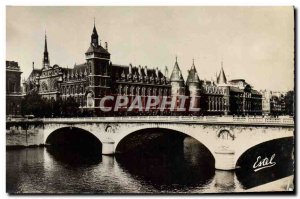 Postcard Modern Bridge In Paris Change And Courthouse