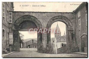 Old Postcard Entree Cluny Abbey