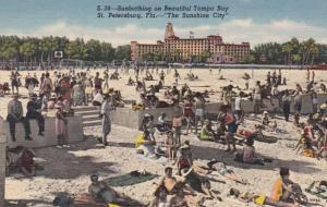 Florida St Petersburg Sunbathing On Beautiful Tampa Bay Curteich