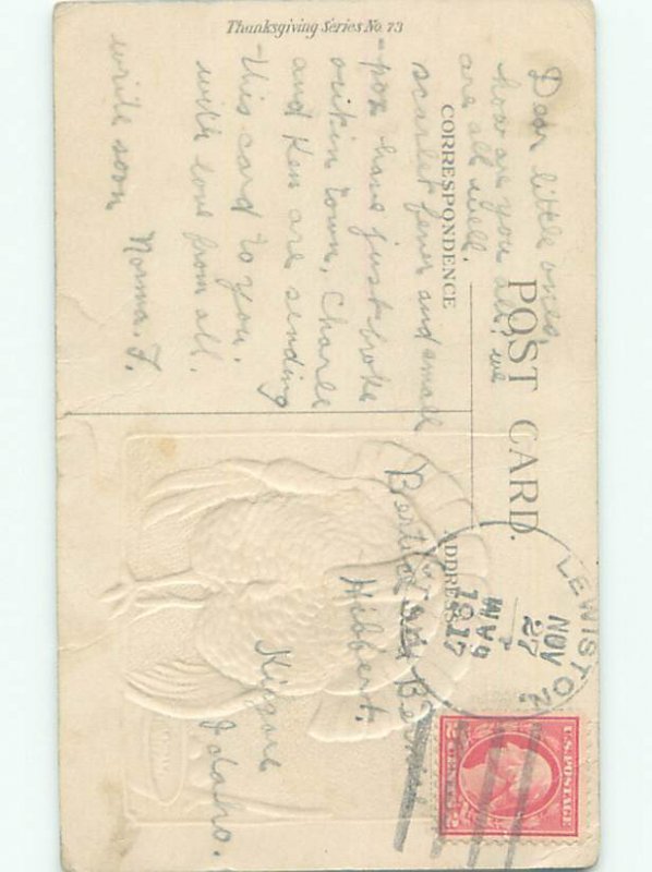 Divided-Back THANKSGIVING SCENE Great Postcard AA0563