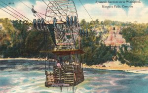 Vintage Postcard 1930's Spanish Aerocar Over Whirlpool Niagara Falls Canada CAN