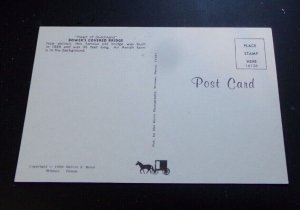 UNUSED PC - c1969 -  BOWER'S COVERED BRIDGE, NOW EXTINCT, PA
