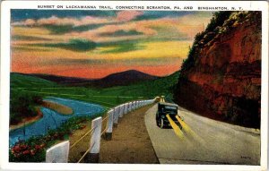 Postcard HIGHWAY SCENE Binghamton New York NY AL1992