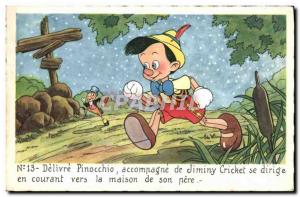 Old Postcard Fancy Walt Disney Pinocchio
