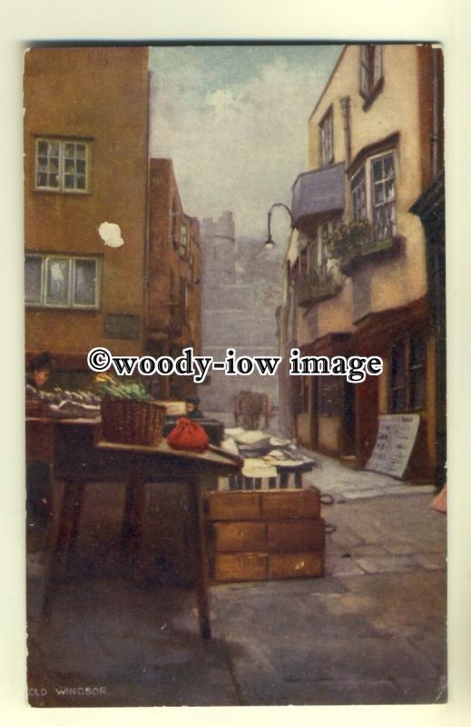 ar0196 - Early Scene of Old Windsor- Artist Unknown - Art Postcard - Tuck's