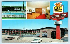 SANTA ROSA, NM New Mexico ~ ADOBE INN Route 66  c1960s Postcard