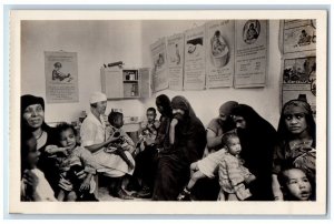 c1950's Child Clinic Nurse Women American Mission Egypt RPPC Photo Postcard
