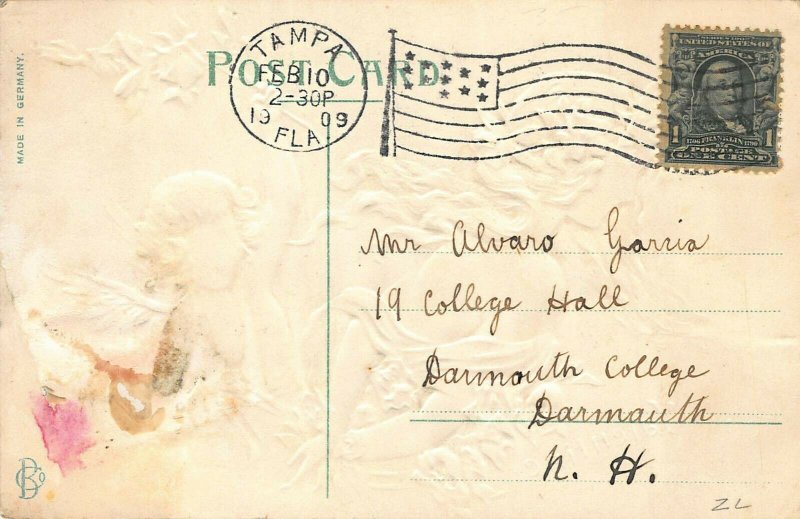 To My Loves Captor Embossed Valentine Postcard