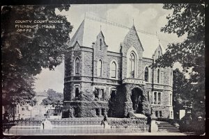 Vintage Postcard 1907-1915 County Court House, Fitchburg, Massachusetts (MA)