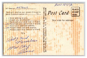 Postcard QSL CB Ham Radio Amateur Card From Dartmouth N.S. Canada XM63-29155