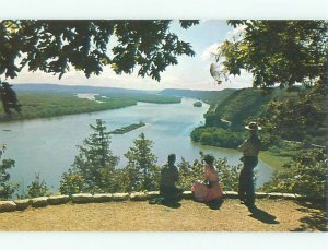 Pre-1980 RIVER SCENE Harpers Ferry - Near Lansing & Waukon Iowa IA AE5988@