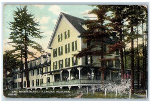 1915 Lakeside House Weirs Tourists Lake Winnipesaukee New Hampshire NH Postcard