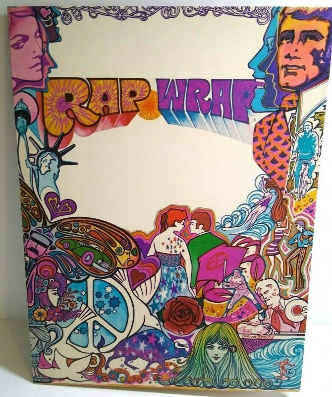 Vintage Folder 1970 Psychedelic Groovy Mod Retro Love Pop Culture Art John Wayne