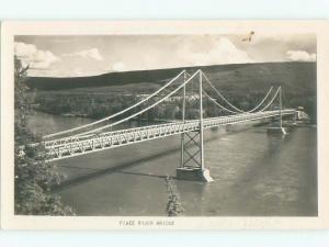 Pre-1962 rppc PEACE RIVER BRIDGE BEFORE IT COLLAPSED Fort St. John BC W1016