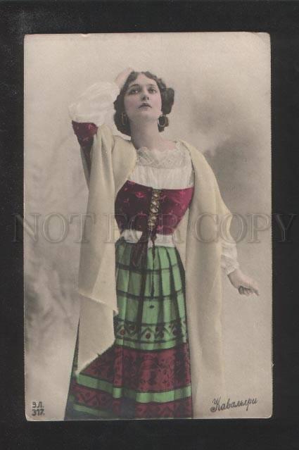 072568 CAVALIERI Italian OPERA Singer Old PHOTO Colorful