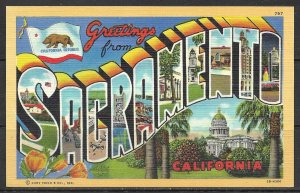 California, Sacramento - Greetings From - [CA-187]