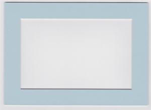 Custom Cut Postcard Mat Fits 5x7 Frame LIGHT BLUE