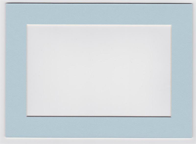 Custom Cut Postcard Mat Fits 5x7 Frame LIGHT BLUE