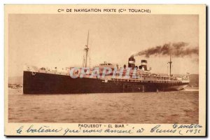 Postcard Old Ship Ship El Biar mixed Navigation Co.