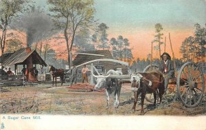 A SUGAR CANE MILL OXEN CART BLACK AMERICANA RAPHAEL TUCK POSTCARD (c. 1900)