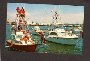 RI Blessing of Fishing Boats Fleet Galilee Narragansett Rhode Island Postcard