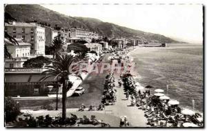 Old Postcard Menton walk from the waterfront and major hotels