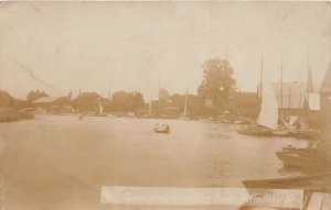 H3/ Vermilion Ohio RPPC Postcard c1910 Sailboats River Docks