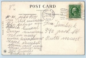 Missoula Montana MT Postcard Snap Shop Where It's One Tight Squeeze 1914 Antique