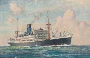 SS Sarpedon Blue Funnel Line Alfred Holt Liverpool Antique Ship Postcard